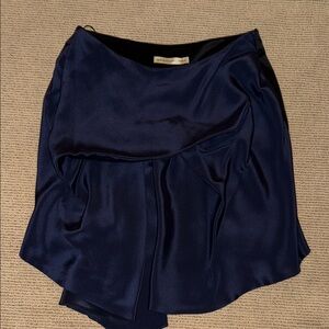 Balenciaga Asymmetrical Navy Skirt
